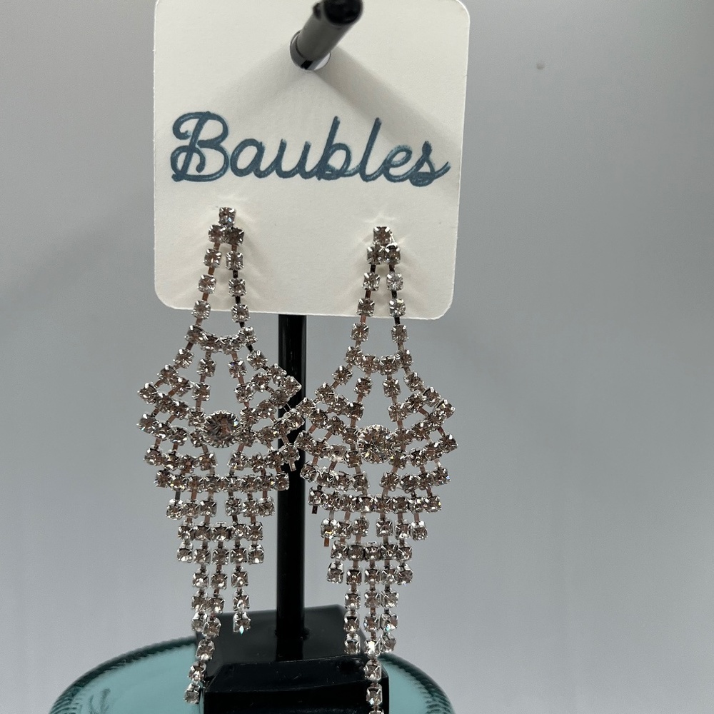 Baubles Chandelier Austrian Crystal Silver Earrings $12 EA or Bundle 3/$20
